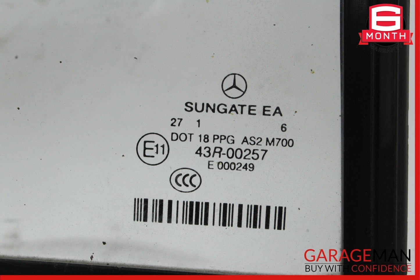 07-13 Mercedes W221 S350 S550 Rear Right Side Door Quarter Window Auto Glass
