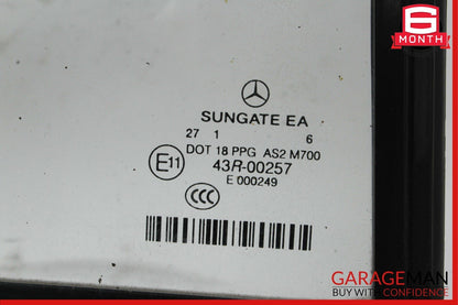 07-13 Mercedes W221 S350 S550 Rear Right Side Door Quarter Window Auto Glass