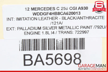 08-14 Mercedes W204 C300 C250 C350 RWD Floor Gear Shifter Shift Selector Box