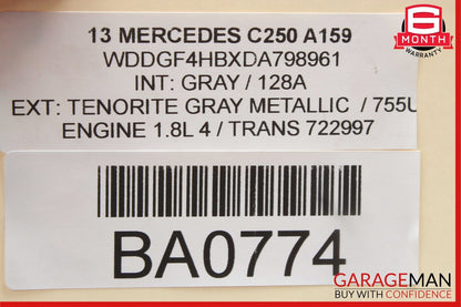 12-14 Mercedes W204 C250 Coupe Front Right Side Door Panel Tweeter Speaker Cover