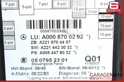 07-13 Mercedes W221 S600 S63 AMG Rear Right / Left Side Door Control Module Unit