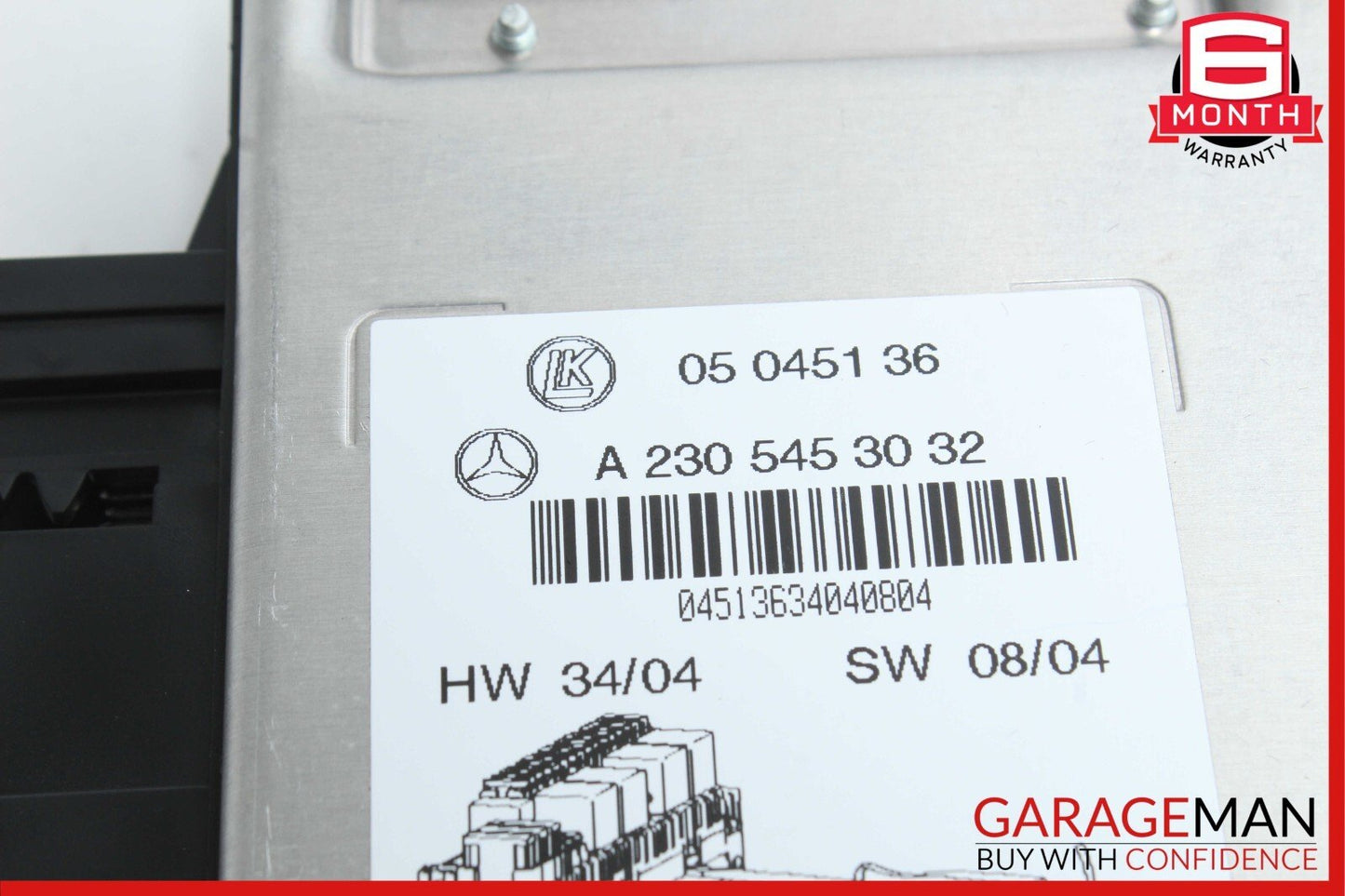 03-12 Mercedes R230 SL500 SL55 SLR Rear SAM Fuse Box Relay Module 2305453032 OEM