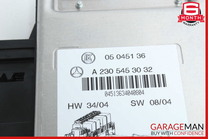 03-12 Mercedes R230 SL500 SL55 SLR Rear SAM Fuse Box Relay Module 2305453032 OEM
