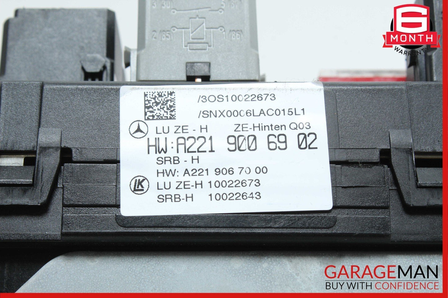 10-14 Mercedes W221 S550 CL550 Rear Trunk Fuse Box Relay Control 2219006902 OEM