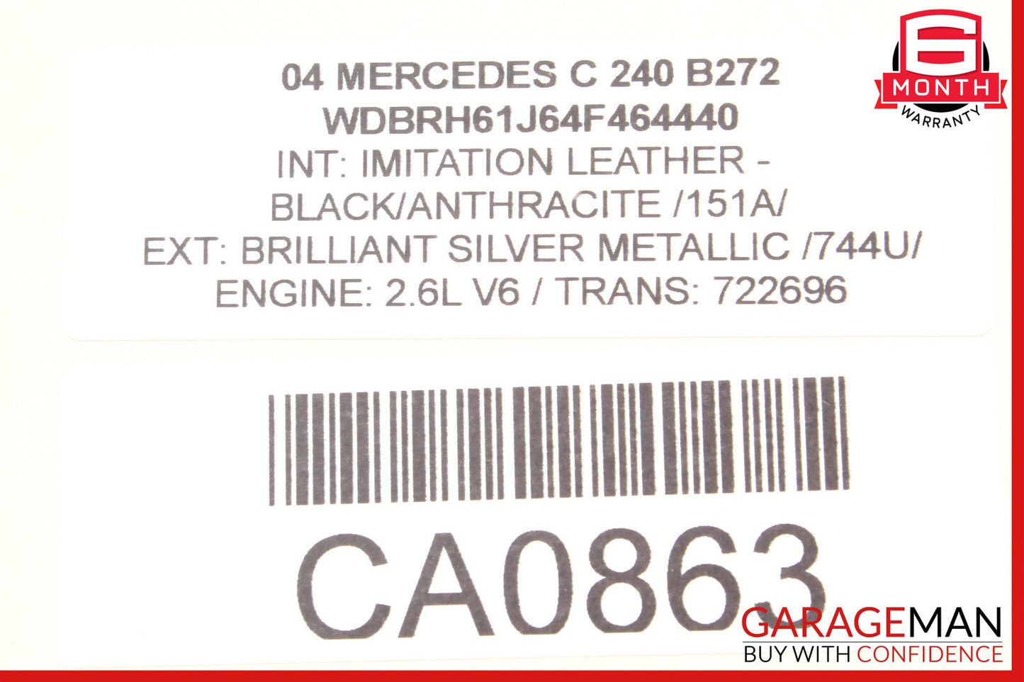 01-07 Mercedes W203 C240 Front Right Headlight Support Bracket OEM