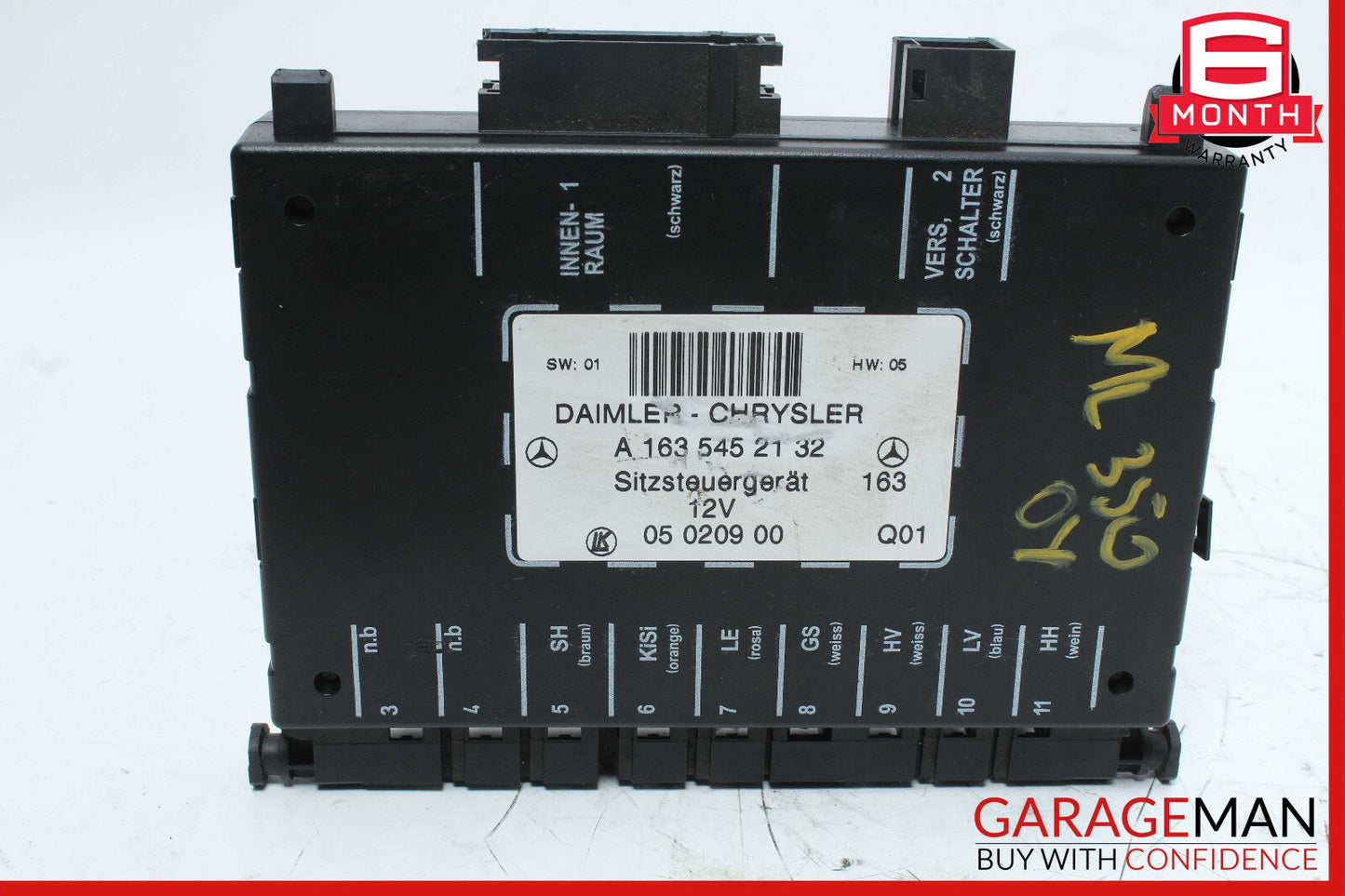 98-05 Mercedes W163 ML350 Seat Control Module Front Left Or Right OEM