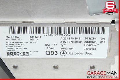 07-09 Mercedes W221 S450 S550 Navigation Head Unit Command CD Audio Player OEM