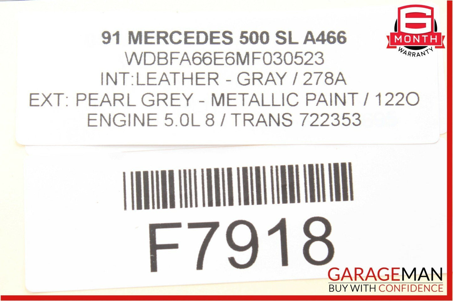 90-95 Mercedes R129 500SL 300SL SL500 Anti Theft Key Alarm Control Module Unit