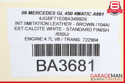 08-18 Mercedes GL450 E350 CLS400 GLK350 Front Left Side Seat Control Module Unit