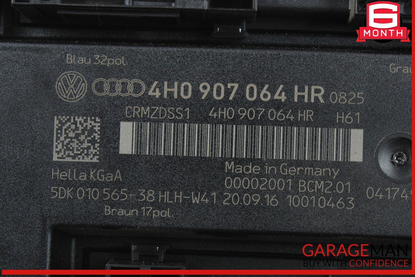 12-18 Audi A6 A7 BCM Body Comfort Control Module Unit 4H0907064AR OEM