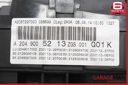 12-14 Mercedes W204 C250 C300 Instrument Speedometer Cluster Odometer Assembly