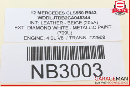 12-18 Mercedes W218 CLS550 E350 CLS400 Overhead Dome Light 2129002106 OEM
