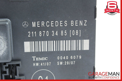 07-09 Mercedes W211 E350 E63 AMG Rear Right Door Control Module 2118703485 OEM