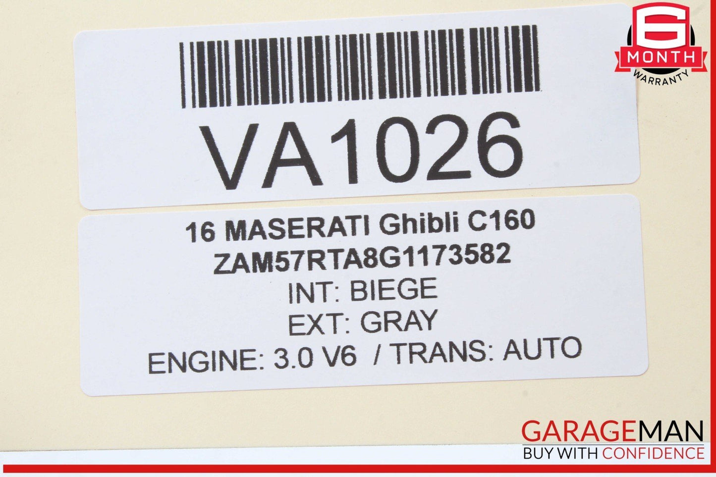 14-20 Maserati Ghibli M157 Rear Right Passenger Side Inner Tail Light Lamp OEM