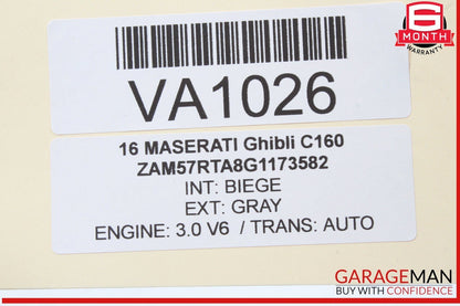 14-20 Maserati Ghibli M157 Rear Right Passenger Side Inner Tail Light Lamp OEM