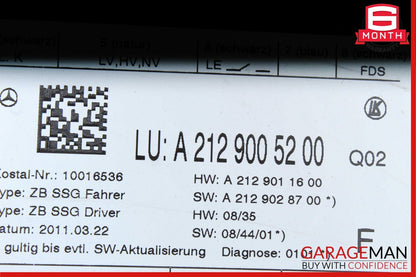 08-14 Mercedes W212 E350 CLS400 Front Left Seat Control Module 1729007500 OEM