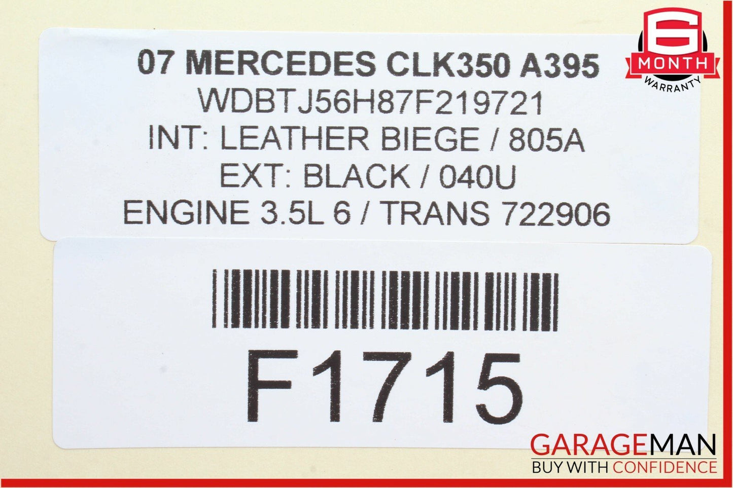 03-09 Mercedes W209 CLK350 Rear Left Driver Side Suspension Upper Control Arm