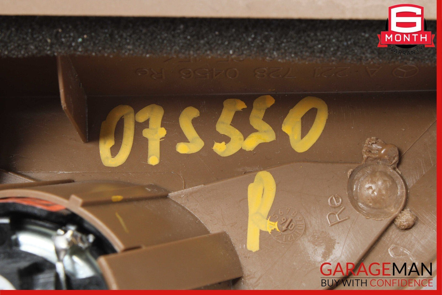 07-13 Mercedes W221 S550 S350 S400 Front Right Tweeter Speaker Trim Cover Brown