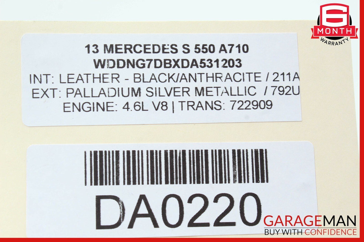 11-18 Mercedes W221 S550 CL550 M278 Low Pressure Fuel Pump Line Pipe OEM