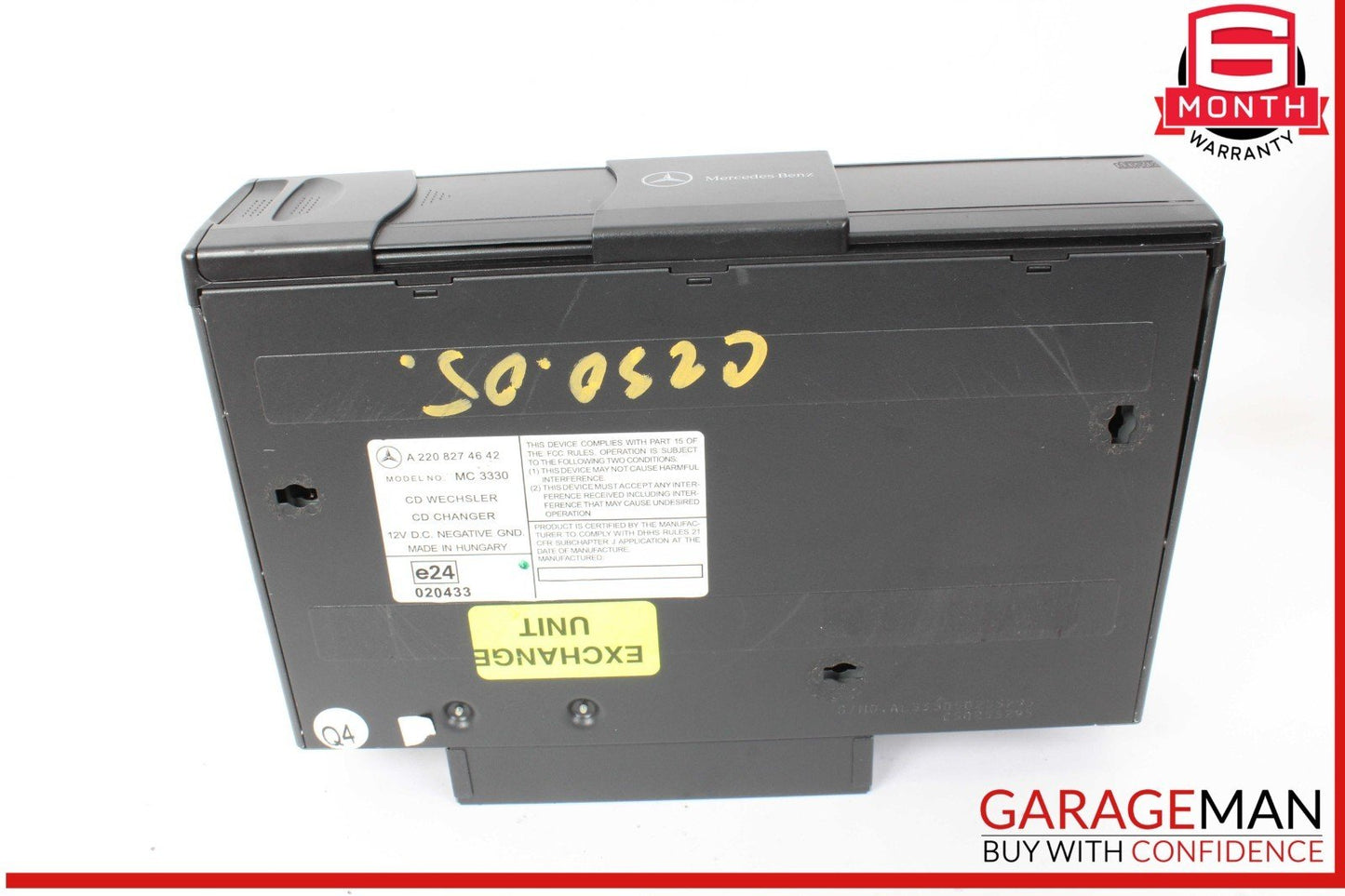03-08 Mercedes W203 C230 CL500 CLK500 CD Changer 6 Disk Player 2208274642 OEM