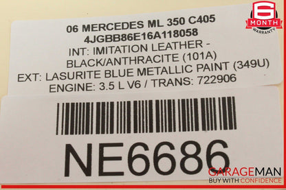 06-13 Mercedes W164 ML350 GL450 Front Right Side Door Control Module Unit OEM