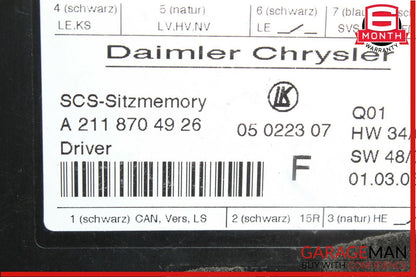 03-11 Mercedes CLS500 E550 GL450 Front Left Side Seat Control Module Unit