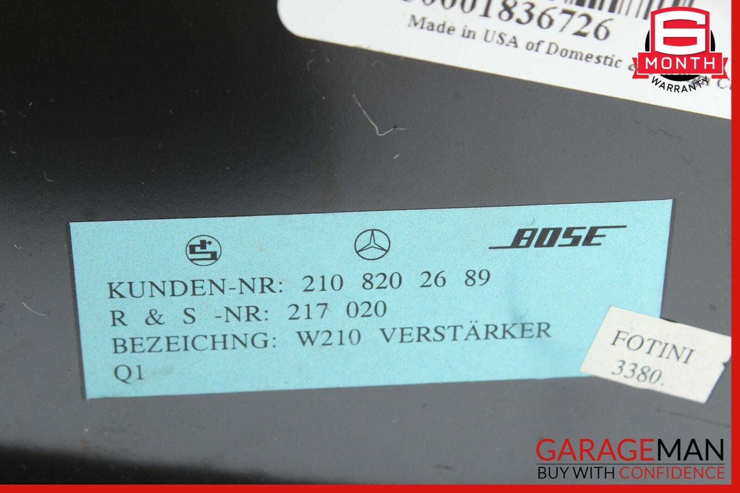 99-02 Mercedes W210 E430 E55 AMG Bose Amp Amplifier Module Unit OEM