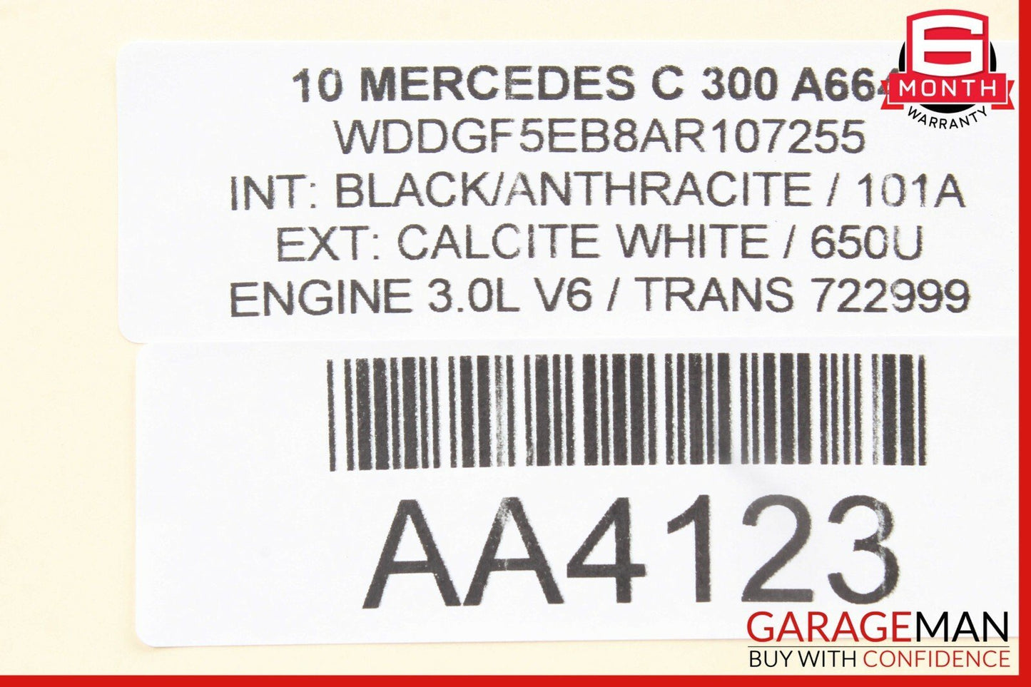 08-14 Mercedes W204 C300 C250 Interior Rear View Mirror Beige