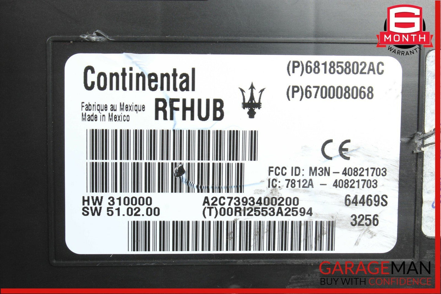 14-17 Maserati Ghibli Passive Entry Control Controller Module Unit 670008068 OEM