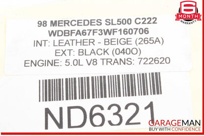 96-98 Mercedes R129 SL500 SL320 E300 ABS Anti Lock Brake Pump 0024319712 OEM