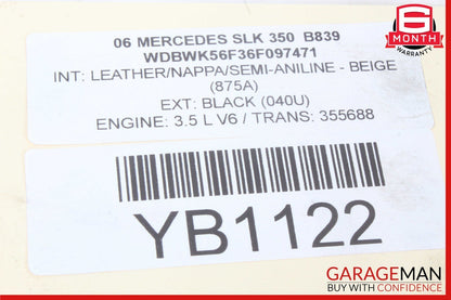 05-11 Mercedes R171 SLK350 Rear Right Side Spindle Knuckle Hub Bearing OEM