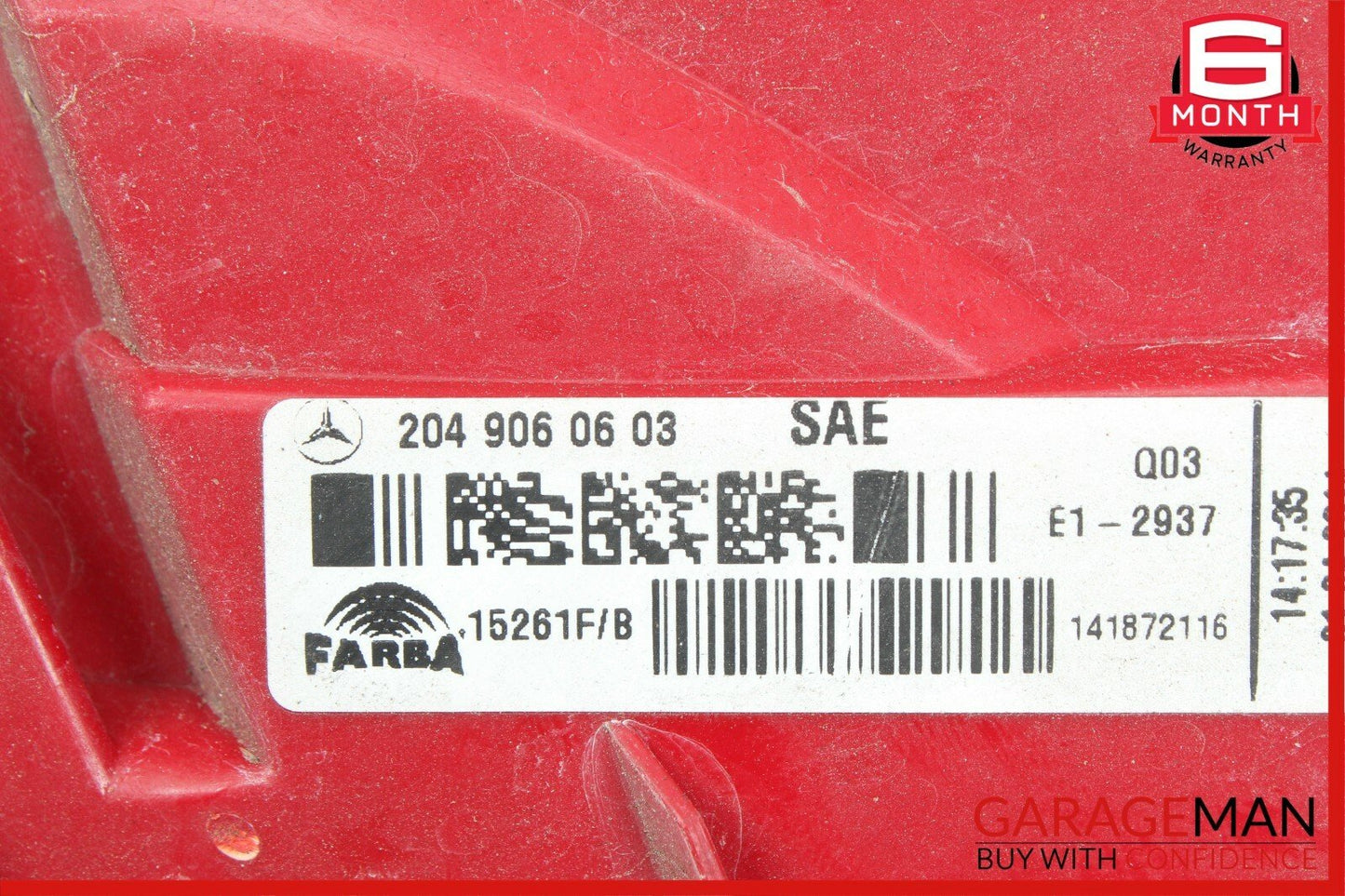 12-14 Mercedes-Benz C250 W204 Rear Left Driver Side Taillight Tail Light Lamp 2049060603