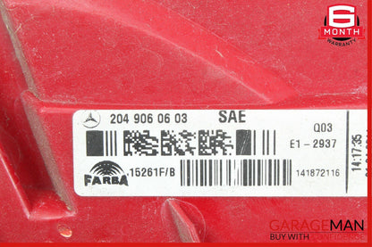 12-14 Mercedes-Benz C250 W204 Rear Left Driver Side Taillight Tail Light Lamp 2049060603