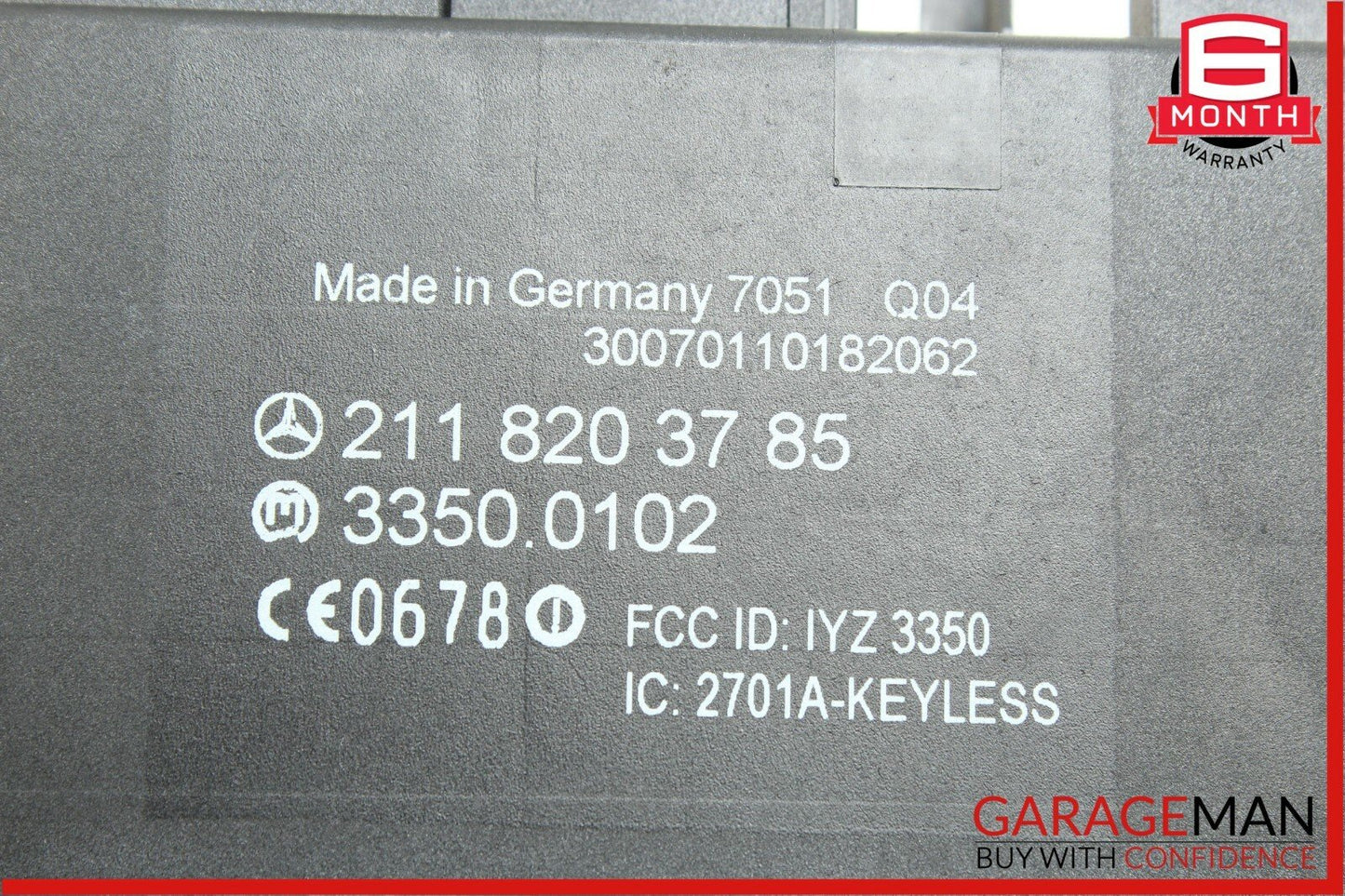 06-11 Mercedes CLS500 E63 AMG Rear Right Door Keyless Go Entry Control Module