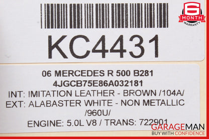 06-13 Mercedes W251 R500 ML320 Rear Glass Windshield Wiper Motor OEM