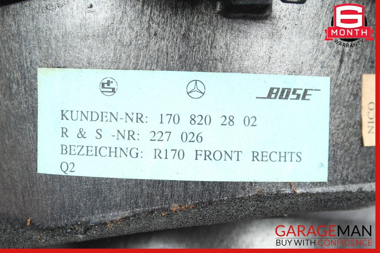 97-04 Mercedes R170 SLK320 Front Right & Left Side Door Sound Speakers Set of 2