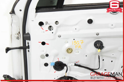 17-19 Audi Q7 Front Right Passenger Side Door Shell White OEM