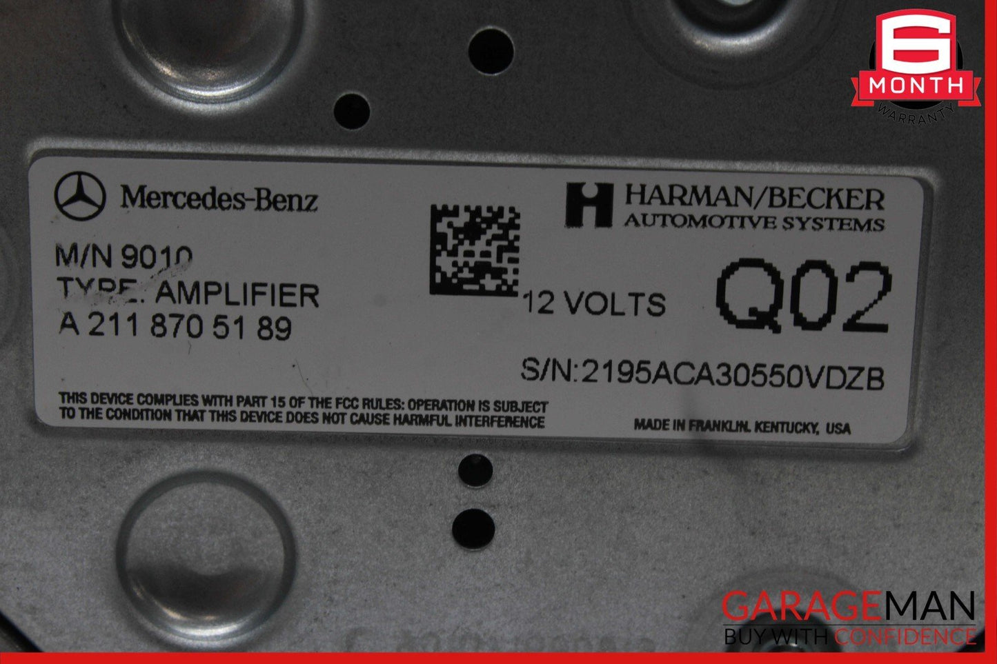 07-14 Mercedes W164 ML550 CLS550 Sub Subwoofer Amp Amplifier Harman Becker OEM
