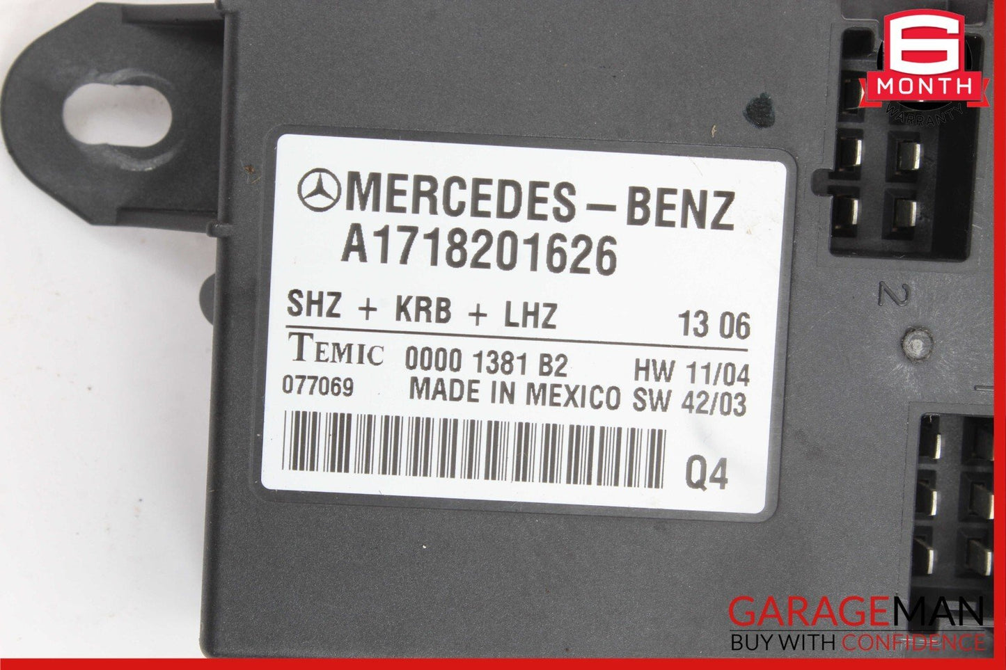 05-11 Mercedes R171 SLK280 SLK350 Heating Heated Seat Control Module Unit