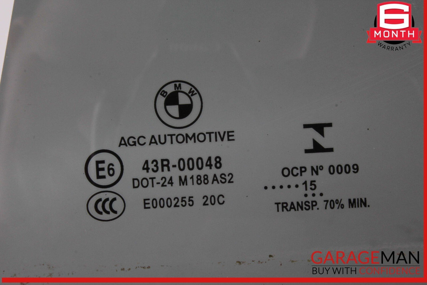 12-15 BMW X1 Rear Left Driver Side Door Window Glass 2990299 OEM