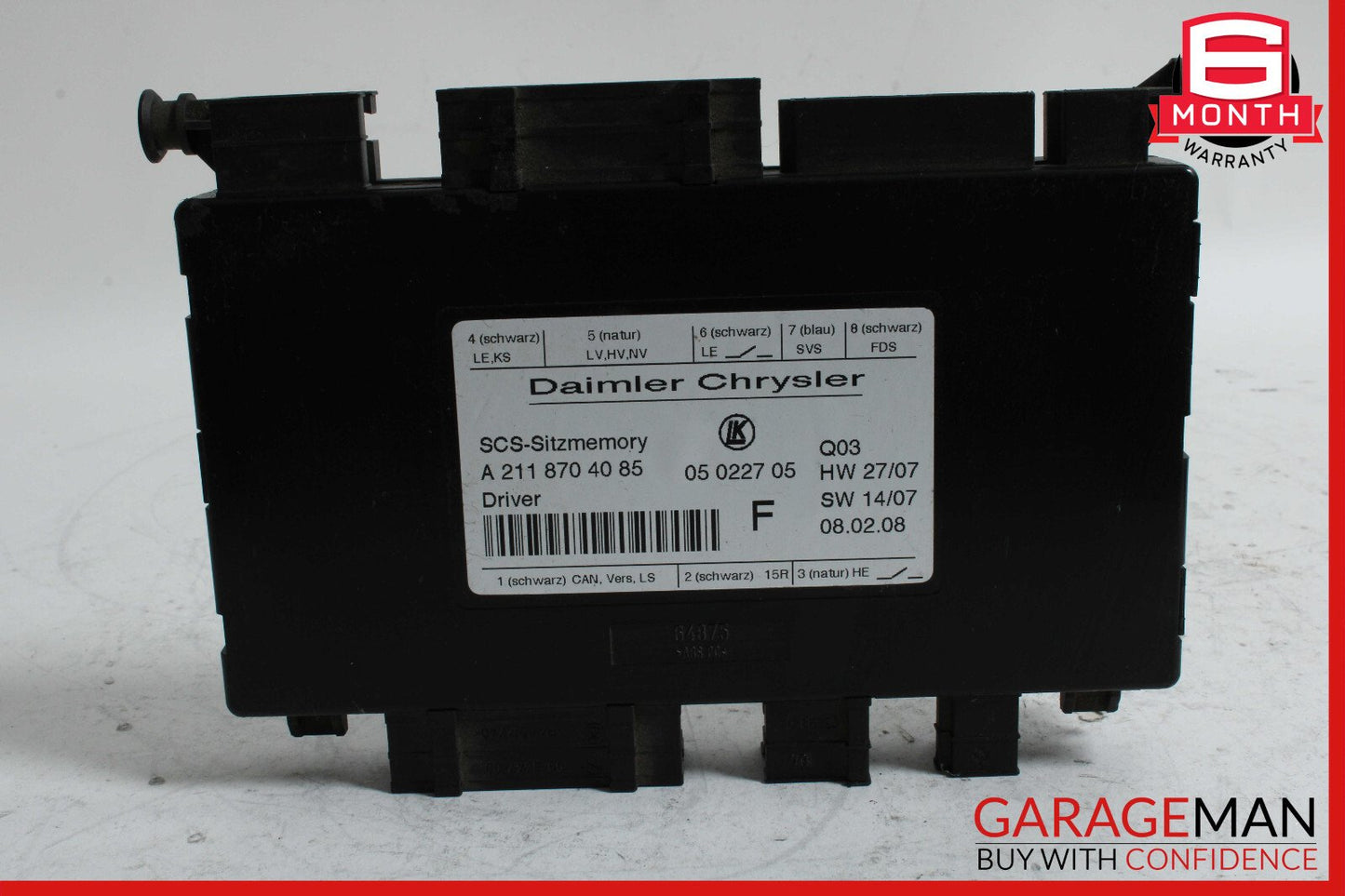 03-13 Mercedes W211 E350 Front Left Side Seat Control Module Unit OEM