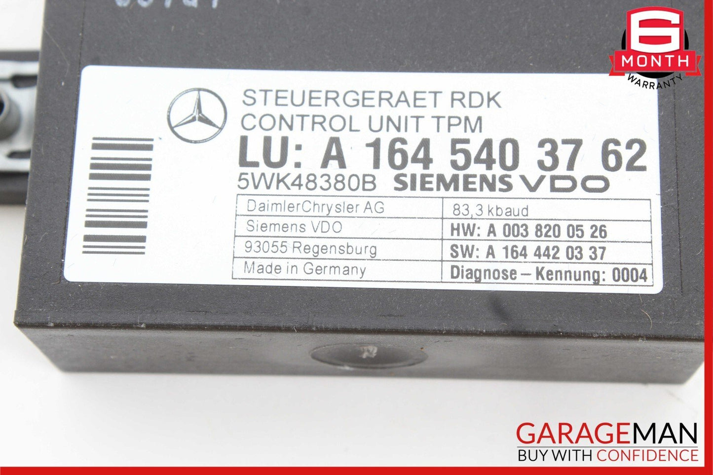 06-09 Mercedes W211 E350 GL450 ML350 Tire Pressure Control Module 1645403762 OEM