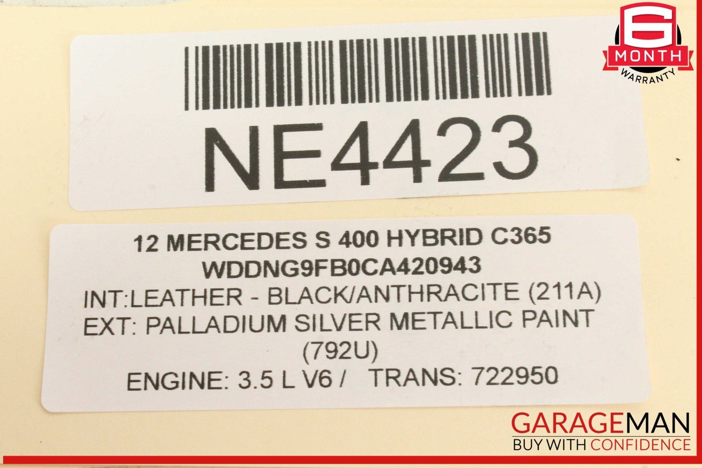 07-14 Mercedes W221 S400 Hybrid Rear Left Airmatic Suspension Shock Strut OEM