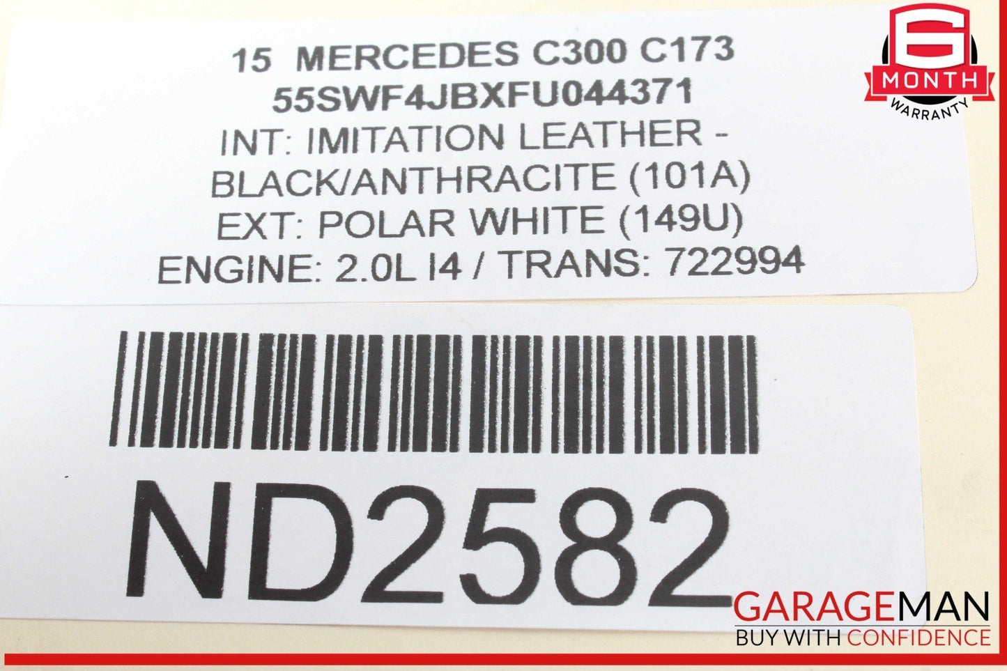 15-20 Mercedes-Benz C300 W205 Rear Lower Suspension Control Arm 20402