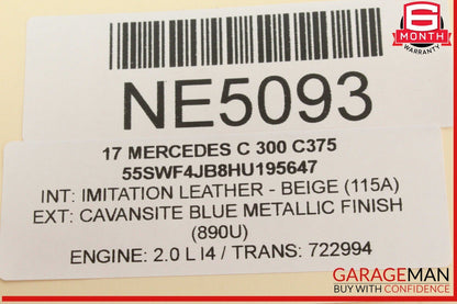 15-20 Mercedes W205 C300 Communication Computer Control Module Unit OEM