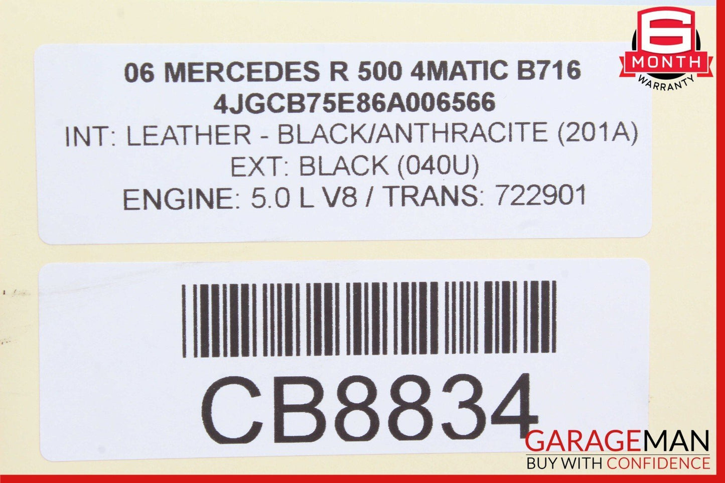 06-10 Mercedes W251 R500 R550 Front Right Side Axle CV Drive Shaft Driveshaft