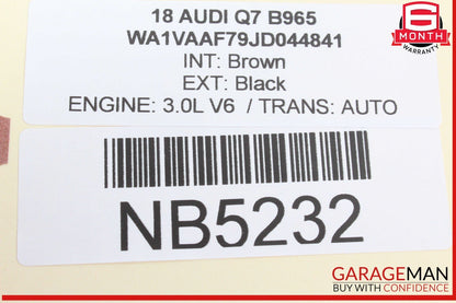 17-19 Audi Q7 Rear Left Driver Side Tail Light Taillight LED Lamp 4M0945093L OEM