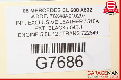 07-13 Mercedes CL600 S550 Front Left Side Dash AC A/C Air Vent Trim Grill Black