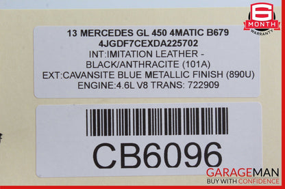 13-16 Mercedes X166 GL450 GL550 Suspension DSR Height Adjuster Control Switch