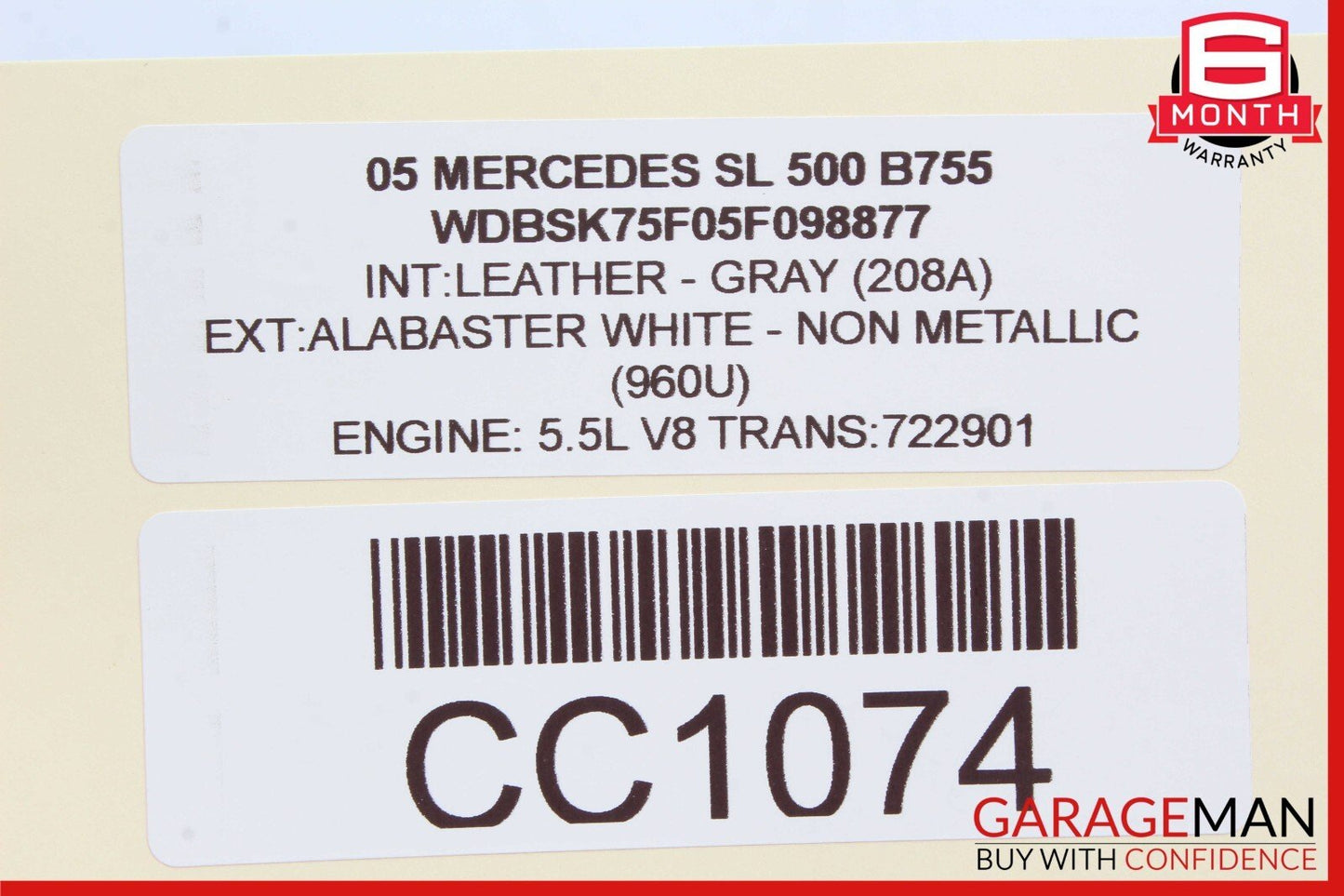 03-12 Mercedes R230 SL500 SL550 SL55 AMG Headlight Control Switch Assembly Grey